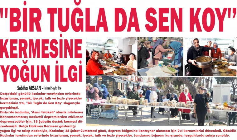 ''BİR TUĞ­LA­ DA SEN KOY'’KER­MESİNE YOĞUN İLGİ