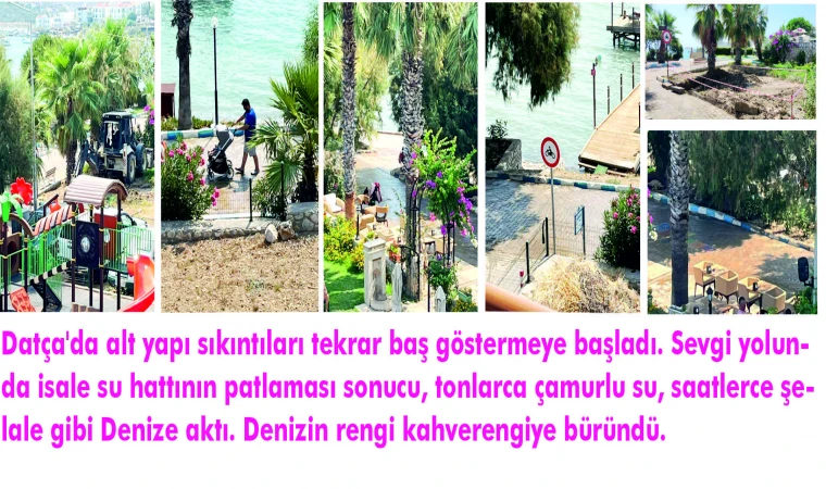 SU İSHALE HATTI PATLADI DENİZ KAHVERENGİYE BÜRÜNDÜ