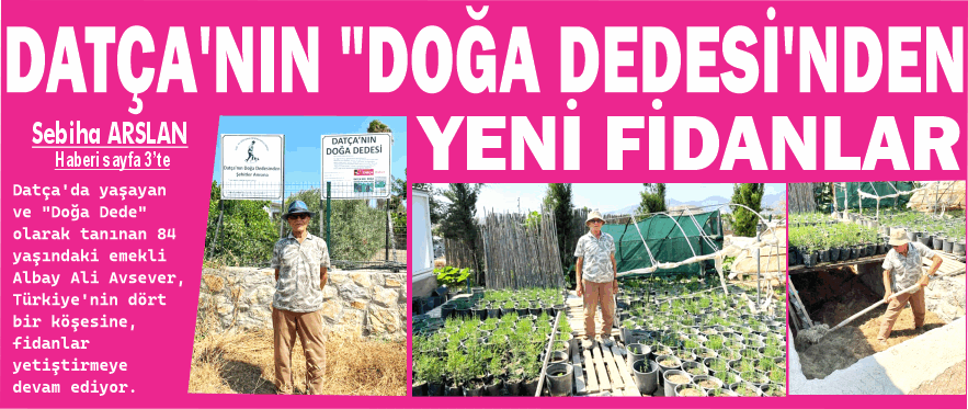 DATÇA'NIN "DOĞA DEDESİ'NDEN YENİ FİDANLAR