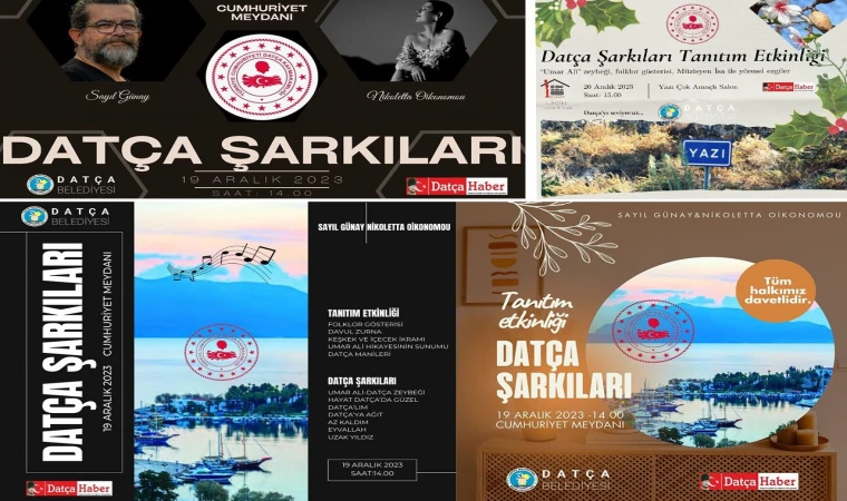 BU ŞARKILAR DATÇA'YA ÖZEL Datçalılar şarkılarıyla tanışacak. Datça şarkıları tanıtım etkinliğine sayılı günler kaldı