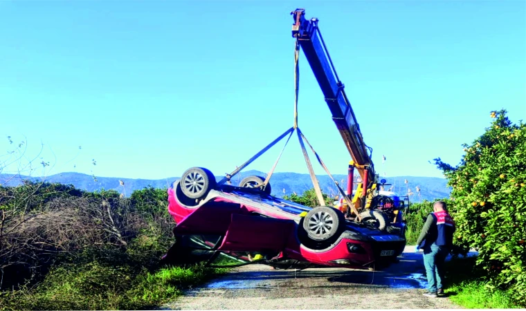 SU KANALINA UÇAN OTOMOBİLİN SÜRÜCÜSÜ HAYATINI KAYBETTİ