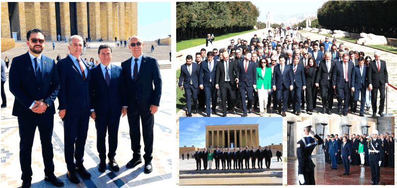 Baş­kan Ahmet Aras ve Aytaç Kurt Anıt­ka­bir’de Ata’nın Hu­zu­run­da