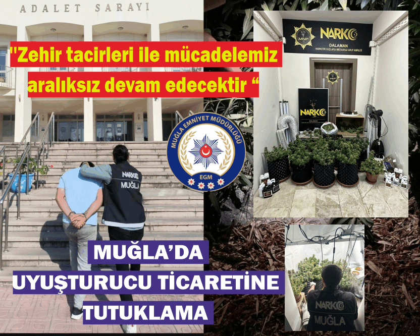EVİNDE UYUŞTURUCU ÜRETİMİ VE TİCARETİ YAPAN ŞAHIS TUTUKLANDI