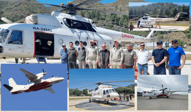 İlk Yan­gın He­li­kop­te­ri Mar­ma­ris' te Gö­re­ve Baş­la­dı