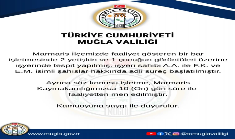 BAR İŞLETMESİNE 10 GÜNLÜK FAALİYET MEN CEZASI!