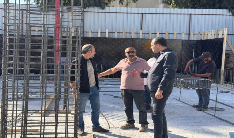 Kaymakam Murat Atıcı, İsmet Tekinalp İlkokulu İnşaatında İncelemelerde Bulundu