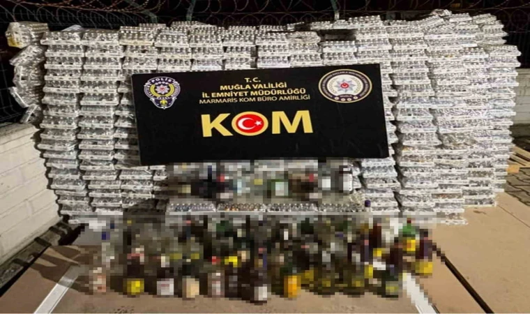 OTEL DEPOSUNDA 4 BİN LİTREYİ AŞAN KAÇAK İÇKİ YAKALANDI