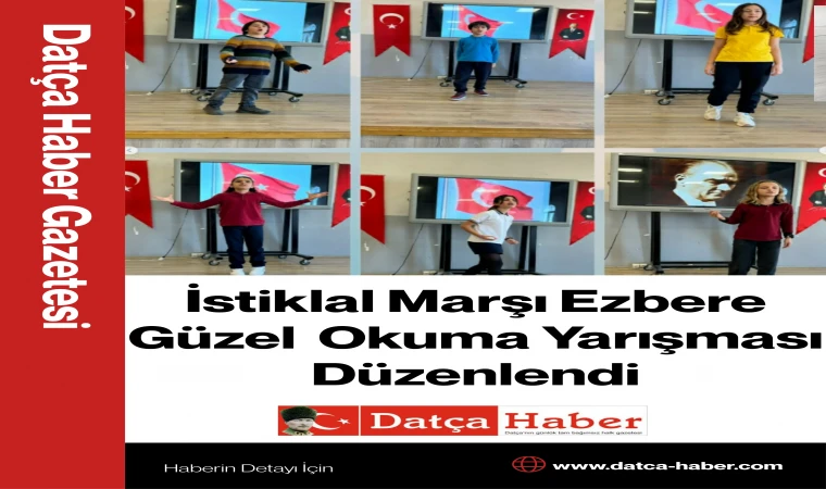 İstiklal Marşı Ezbere Güzel Okuma Yarışması Düzenlendi