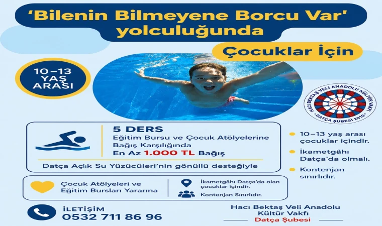 DATÇA’DA ÇOCUKLAR İÇİN YÜZME EĞİTİMİ BAŞLIYOR
