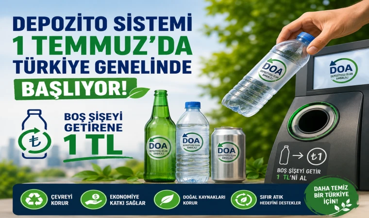 Depozito Sistemi 1 Temmuz’da Türkiye Genelinde Başlıyor: Boş Şişeyi Getirene 1 TL