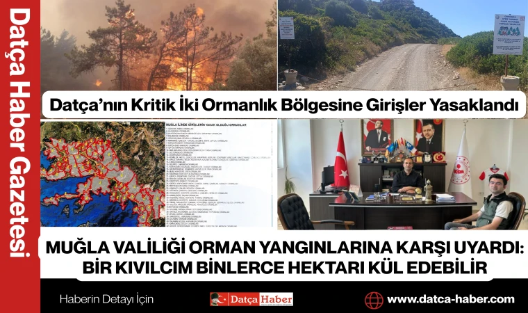 MUĞLA VALİLİĞİ ORMAN YANGINLARINA KARŞI UYARDI: BİR KIVILCIM BİNLERCE HEKTARI KÜL EDEBİLİR