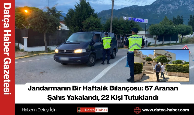 Jandarmanın Bir Haftalık Bilançosu: 67 Aranan Şahıs Yakalandı, 22 Kişi Tutuklandı