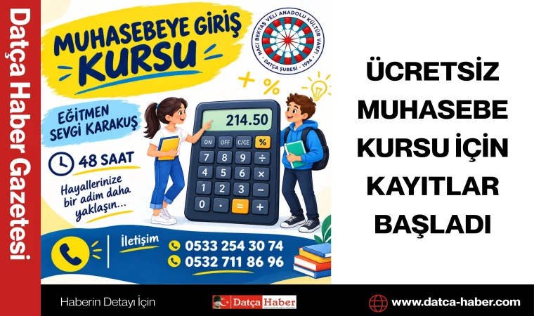 ÜCRETSİZ MUHASEBE KURSU İÇİN KAYITLAR BAŞLADI