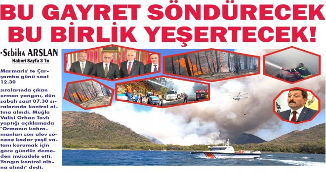BU GAYRET SÖNDÜRECEK BU BİRLİK YEŞERTECEK!