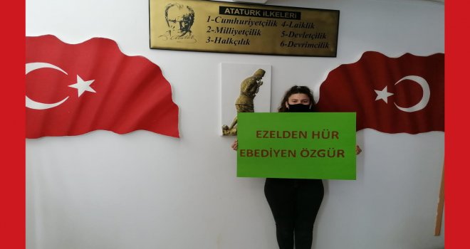 DATÇA' LI ÖĞ­RENCİ ''EZEL­DEN HÜR, EBEDİYEN ÖZGÜR'' SLO­GA­NIY­LA İL BİRİNCİSİ OLDU.