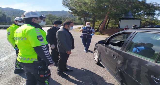 DATÇA YA GİRİŞ VE ÇIKIŞLARDA KORONAVİRÜS TEDBİRLERİ ARTTIRILDI