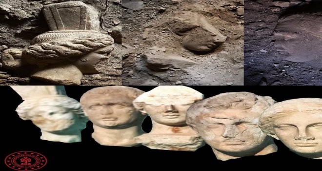Knidos Antik Kentindeki 2 Bin Yıllık Mermer Heykel Başları Bulundu