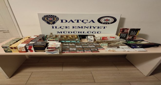 DATÇA'DA YAPILAN OPERASYONDA GÜMRÜK KAÇAĞI MAKARON VE TÜTÜN ELE GEÇİRİLDİ 