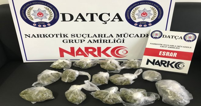  DATÇA'DA SA­TI­ŞA HAZIR 360 GRAM ESRAR ELE GEÇİRİLDİ