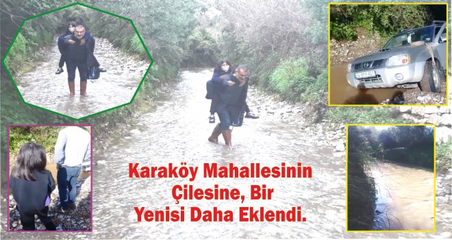  KARAKÖY 'DE ÇOCUKLAR OKULA GİTMEK İÇİN YOLDA MAHSUR KALIYOR