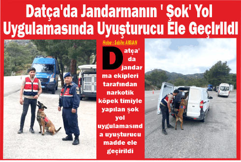 Datça'da Jandarmanın ' Şok' yol uygulamasında uyuşturucu ele geçirilde