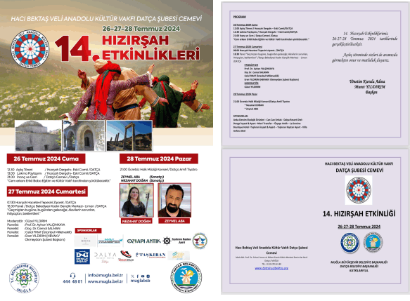 14. HI­ZIR­ŞAH ETKİNLİĞİ CUMA GÜNÜ BAŞ­LI­YOR