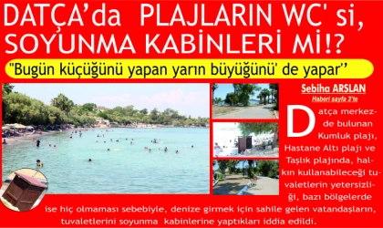 DATÇA PLAJ­LA­RI­NIN WC' si, SO­YUN­MA KABİNLERİ Mİ!?