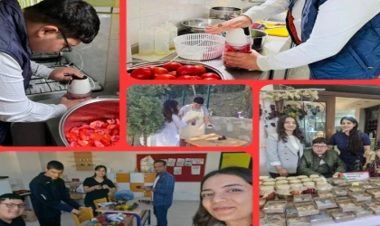 İLÇE MİLLİ EĞİTİM MÜDÜRÜ BÜLENT ALDAL, YENİ YIL KERMESİNDE ÖZCAN YILMAZ MTAL' İN PROJE STANDINI ZİYARET ETTİ