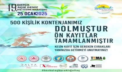 19. DATÇA KIŞ YÜZME MARATONU CUMARTESİ GÜNÜ TAŞLIK PLAJINDA