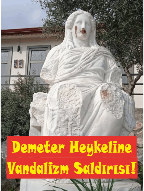 Datça Yat Limanı'ndaki Demeter Heykeline Saldırısı