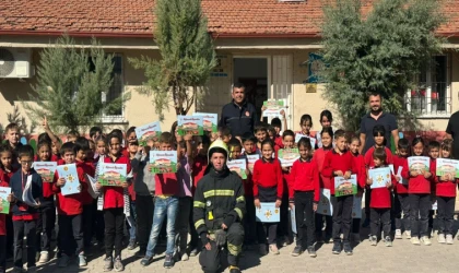 MUĞLA BÜYÜKŞEHİR İTFAİYE EKİPLERİNDEN KIRSAL OKULLARDA AFET VE ACİL DURUM EĞİTİMİ