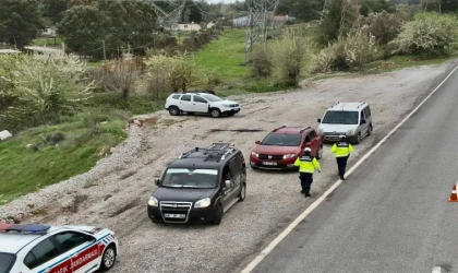 Bayram Tedbirlerinde Havadan Drone Destekli Trafik Denetimleri gerçekleştirildi