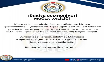 BAR İŞLETMESİNE 10 GÜNLÜK FAALİYET MEN CEZASI!