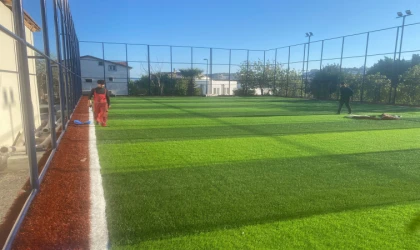 YAPIMI DEVAM EDEN TENİS KORTU VE HALI SAHALARDA SONA YAKLAŞILDI