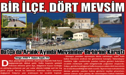 BİR İLÇE, DÖRT MEVSİM Datça’da Aralık Ayında Mevsimler Birbirine Karıştı