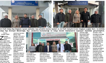 AK Parti Datça İlçe Teşkilatı Emniyet, Jandarma ve Hastaneyi Ziyaret Etti