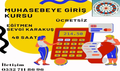 DATÇA CEMEVİ’NDE ÜCRETSİZ “MUHASEBEYE GİRİŞ” KURSU BAŞLIYOR