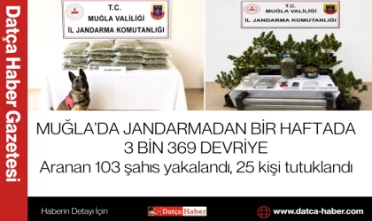 MUĞLA’DA JANDARMADAN BİR HAFTADA 3 BİN 369 DEVRİYE