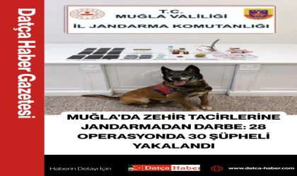 MUĞLA'DA ZEHİR TACİRLERİNE JANDARMADAN DARBE: 28 OPERASYONDA 30 ŞÜPHELİ YAKALANDI