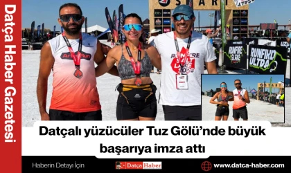 Datçalı yüzücüler Tuz Gölü’nde büyük başarıya imza attı