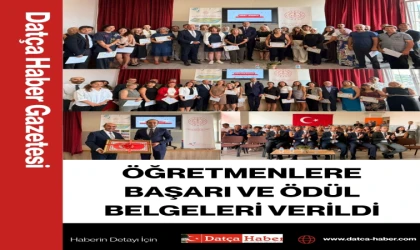 ÖĞRETMENLERE BAŞARI VE ÖDÜL BELGELERİ VERİLDİ