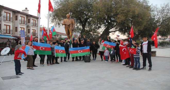 AZER­BAY­CAN'IN ER­ME­NİS­TAN ZA­FE­Rİ DATÇA 'DA SE­VİNÇ­LE KAR­ŞI­LAN­DI