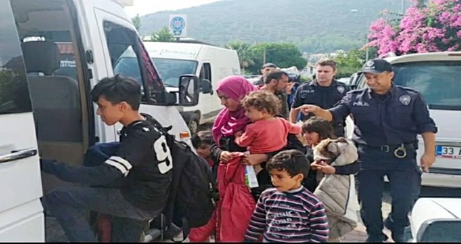 BURGAZ MEVKİİNDE DÜ­ZENSİZ 13 GÖÇ­MEN YA­KA­LAN­DI