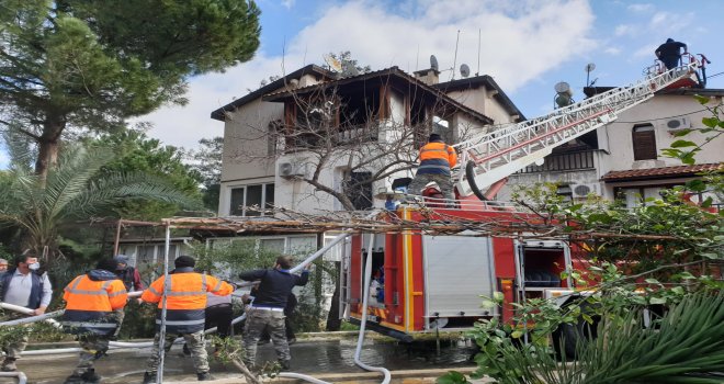 DATÇA’DA KORKUTAN ÇATI YANGINI