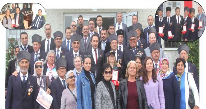 DATÇA'DAKİ KIB­RIS GAZİLERİNE MİLLİ MÜ­CA­DE­LE MA­DAL­YA­SI TÖ­REN­LE VERİLDİ