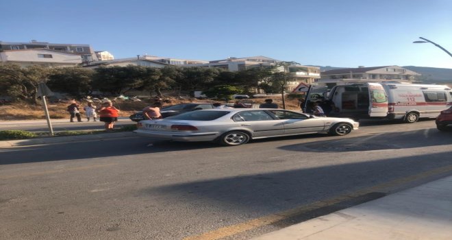 KARŞIDAN KARŞIYA GEÇMEYE ÇALIŞAN KADINA OTOMOBİL ÇARPTI!