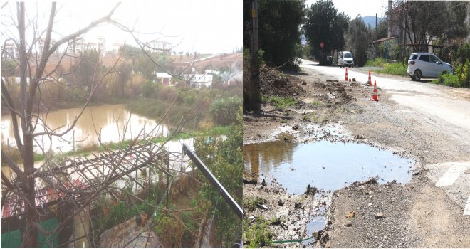 DOĞA DENİZ = DATÇA! BİR DE DELİK DEŞİK YOL­LAR SEL BASAN SO­KAK­LAR