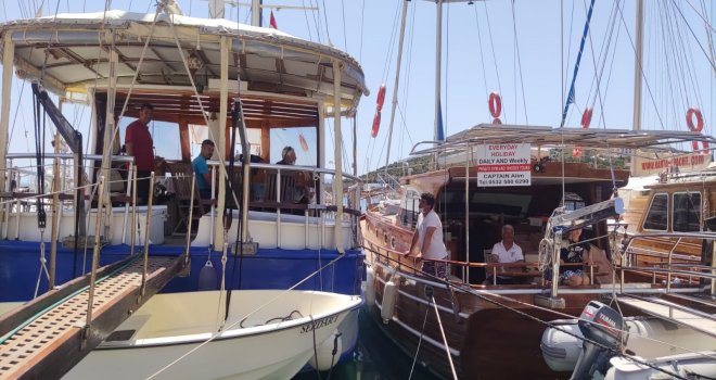 İKİ KİLOLUK AHTAPOT TAM KAPANMADA DATÇA LİMANINA GELDİ