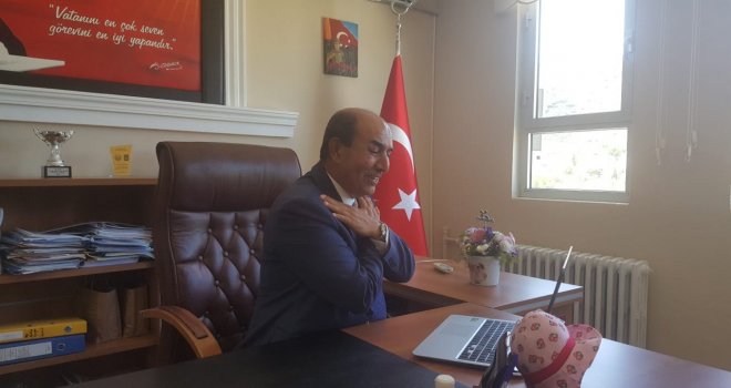 İLÇE MİLLİ EĞİTİM MÜ­DÜ­RÜ ALDAL'DAN ÖĞ­RENCİLERE ONLİNE MOTİVAS­YON