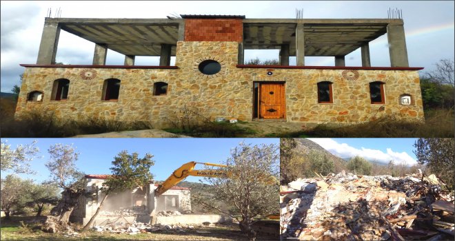 İMARA AY­KI­RI KAÇAK YA­PI­LAR BİR BİR YI­KI­LI­YOR!